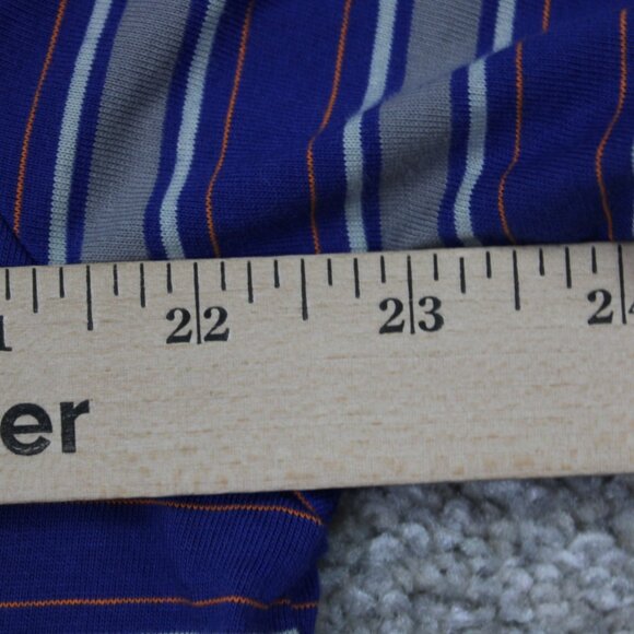 Puma Polo Shirt Mens Large Blue/Orange Contrast Collar Cotton Golf S/S Pullover - Picture 12 of 14